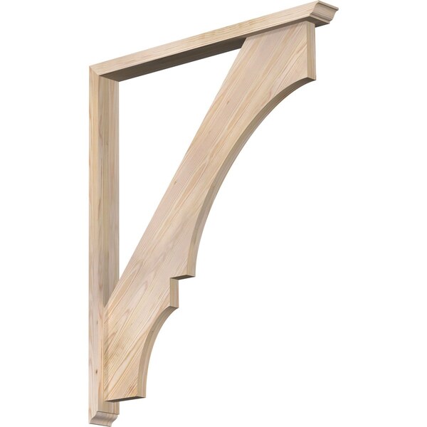 Ekena Millwork Balboa Traditional Smooth Bracket w/ Offset Brace, Douglas Fir, 3 1/2"W x 34"D x 42"H BKT0402X34X42BOA01SDF - main